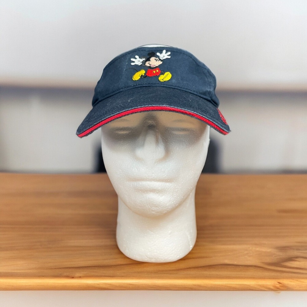 Walt Disney World Blue Mickey Mouse Youth Visor Embroidered Vintage‎